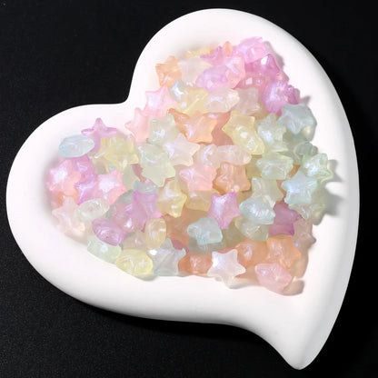 30Pcs Luminous Acrylic Beads 15mm