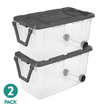 160 Quart Wheeled Stacker