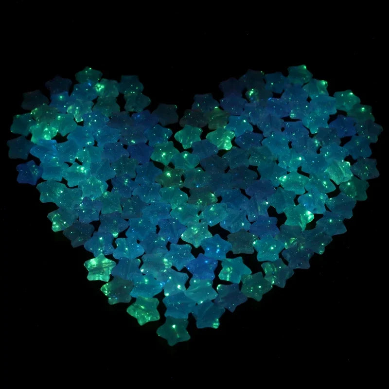 30Pcs Luminous Acrylic Beads 15mm