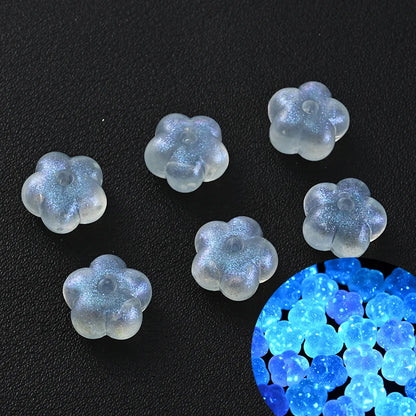30Pcs Luminous Acrylic Beads 15mm