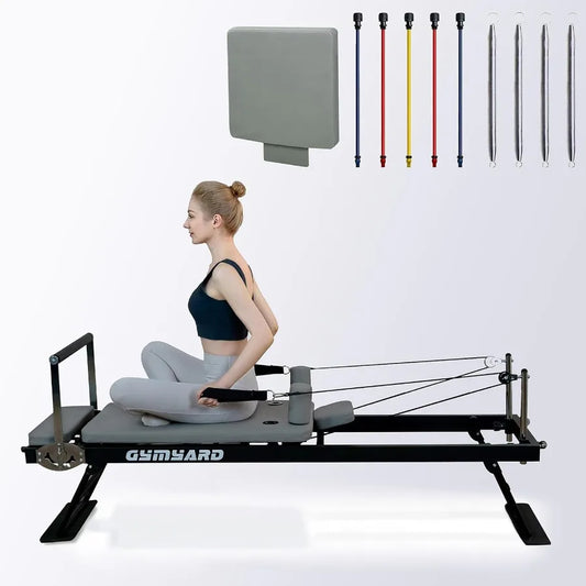 Foldable Pilates Machine with Jump Board Springs and Cords