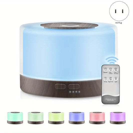 Aromatherapy Diffuser with LED Light, 6 Essential Oils, Ultrasonic Cool Mist