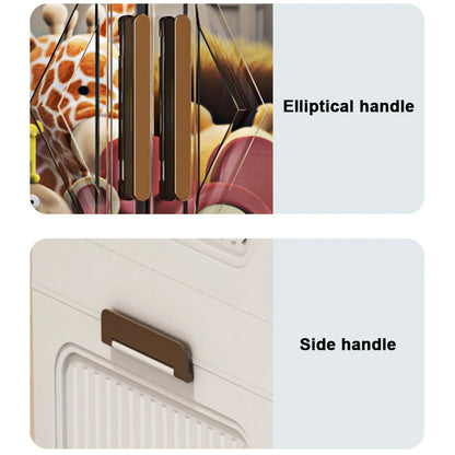 4 Tier Stackable Storage Bins with Wheels for Living Room Bedroom