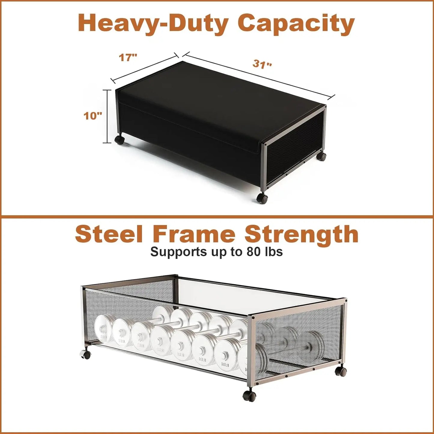 2-Pack Under-Bed Storage