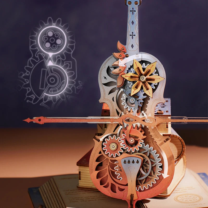 Magic Cello 3D Puzzles Wooden Music Box